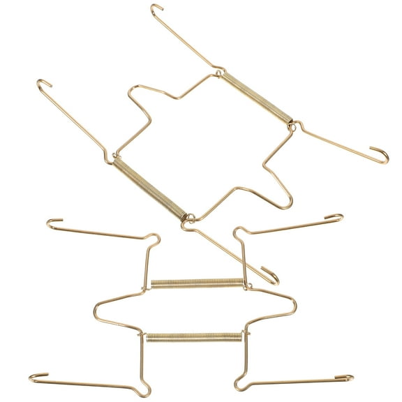 FENGGUIQU 2-Pack Stainless Hangers Wall Mounted U-Shaped Spring Hooks for Kitchen and Home