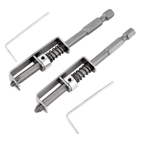 2 Pcs Spring Loaded Screw Holder Bit, Single-Hand Operation Drill Bit Tip Holder for Prevent Screws Shaking, Universal Screw Retaining Tool for Woodworking