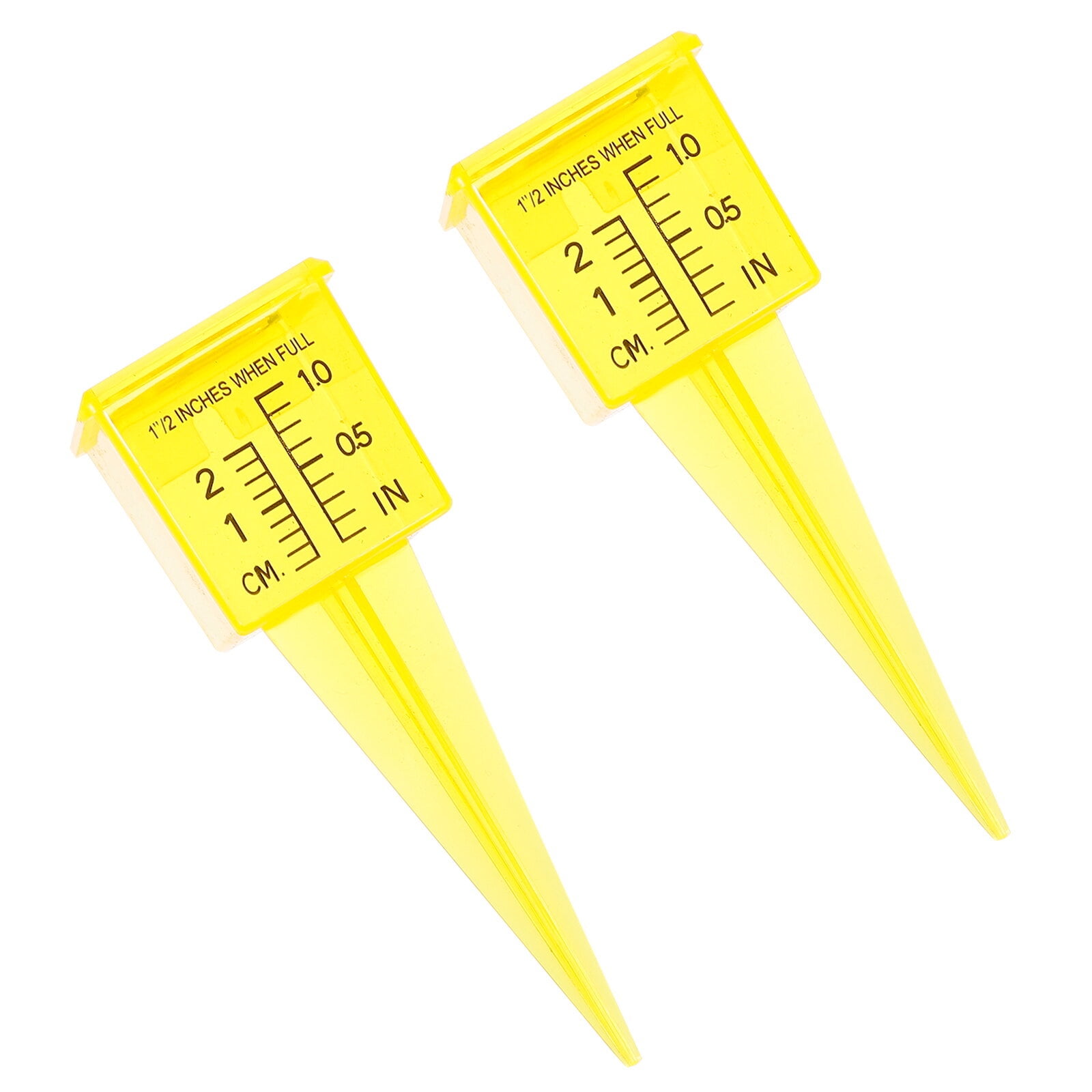 2 Pcs Sprinkler Gauge Wide Mouth Rain Meter Plastic Measuring Cup