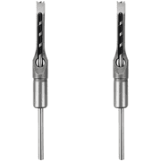 2 Pcs Square Hole Drill Bits, Carbon Steel Mortising Chisel, 6.7 in / 170 mm Length, 1.8 in / 45 mm Working Depth, High-Efficiency Woodworking Tool Set for Accurate Square Holes