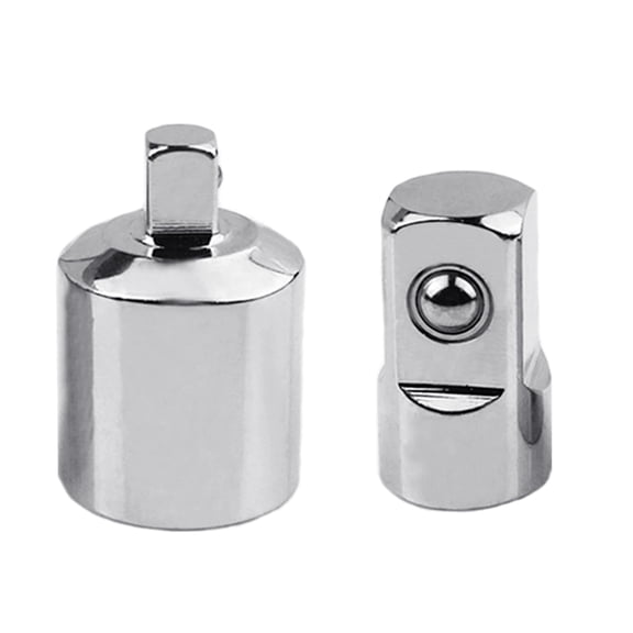2 Pcs Square Ratchet Socket Adapter Reducer Converter Set Stainless Steel Sockets 1/2" to 1/4" 1/4" to 1/2" Repair Tool