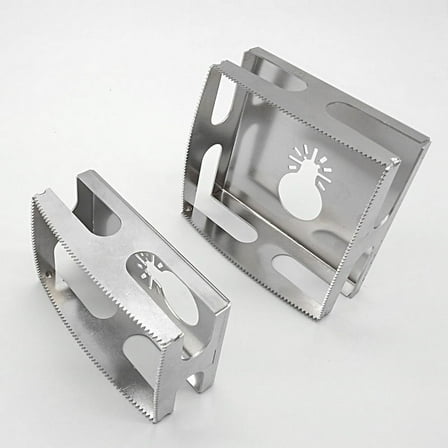 2 Pcs Square Slot Cutter Compatible for Dewalt 20V & Milwukee M18 Oscillating Multi-Tool to Cut-in Single Gang Wall Boxes,Outlet Cutter for Drywall,Efficient Carving Tool,Rectangle + Square