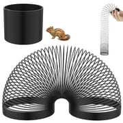 2 Pcs Squirrel Baffles, Metal Spring Device, Fully Automatic anti Squirrel MechanismBlack