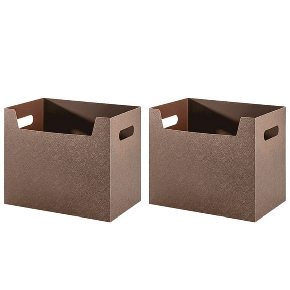 2 Pcs Stackable Cube Storage Bins Box File PP Material Container Office Student