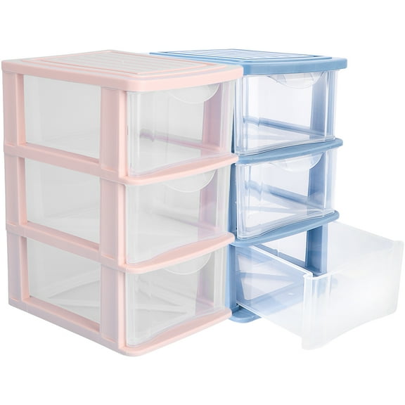 2 Pcs Stackable Cube Storage Organizer Drawer Box
