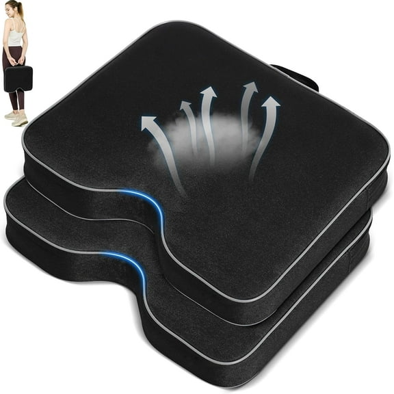 2 Pcs Stadium Seat Cushions - Outdoor Seat Cushions for Bleachers Fashion & Portable Stadium Cushions with Decorative Strips Water-Repellent Stadium Seats for Outdoor Sports Events