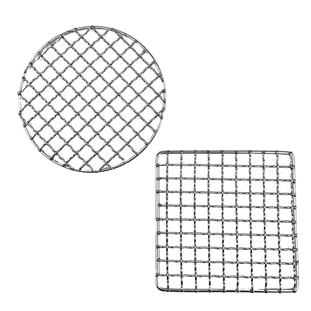 Portable Stainless Steel Round and Square BBQ Grill Mesh Set