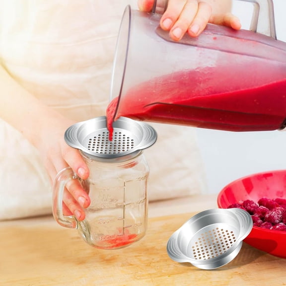 2 Pcs Stainless Steel Can Strainer - Tuna Press, Food Sieve, Oil Drainer Remover, Metal Lid Canning Colander, Filter for Canned Vegetables and Beans - Kitchen Supplies$$Home Decor, Kitchen, & Other