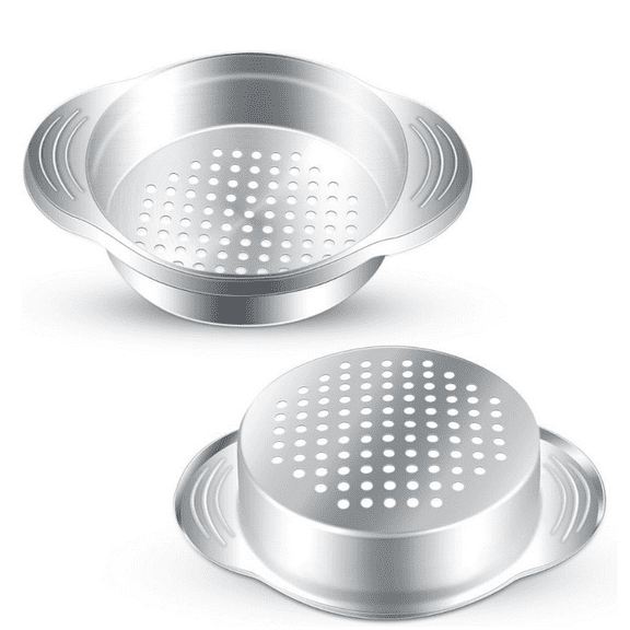 2 Pcs Stainless Steel Can Strainer - Tuna Press, Food Sieve, Oil Drainer Remover, Metal Lid Canning Colander, Filter for Canned Vegetables and Beans - Kitchen Supplies