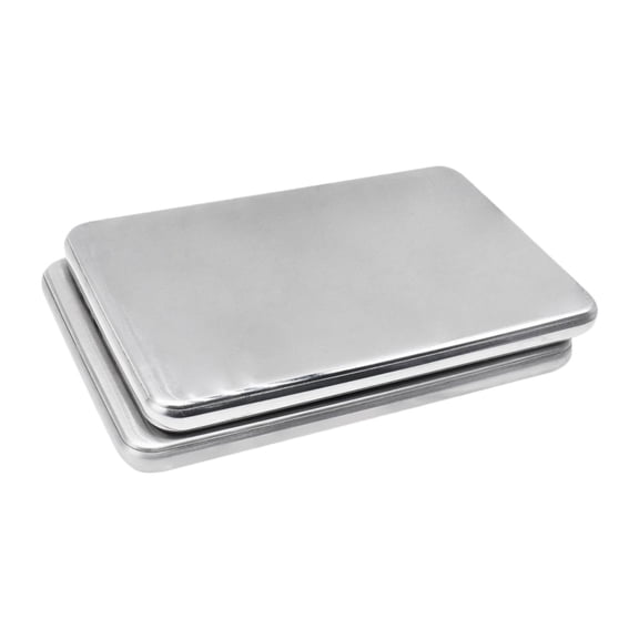2 Pcs Stainless Steel Chilled Server Reusable Cooling Platter for Salad Seafood Cocktail Parties and Bars