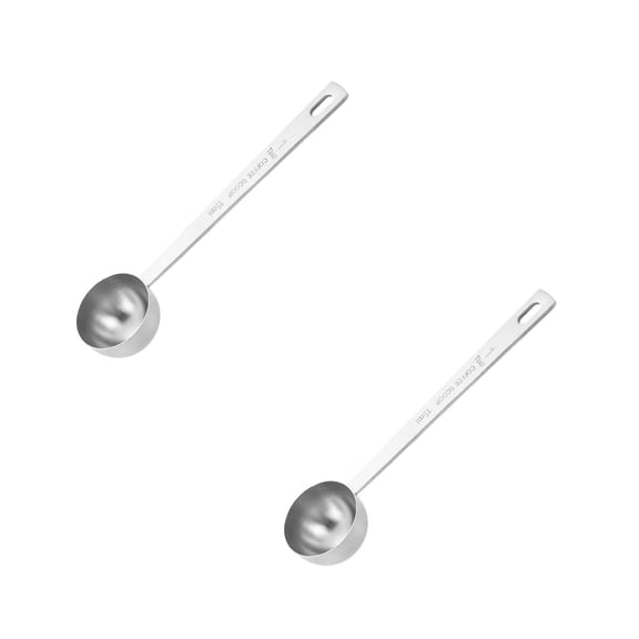 2 Pcs Stainless Steel Coffee Scoop,1 Tbsp(15 Ml) Measuring Spoon,Metal Measuring Spoon with Handle,Measuring Tablespoon Spoon for Coffee Beans,Ground Coffee, Protein Powders,Tea,(Silver,1.42x6.10 in)