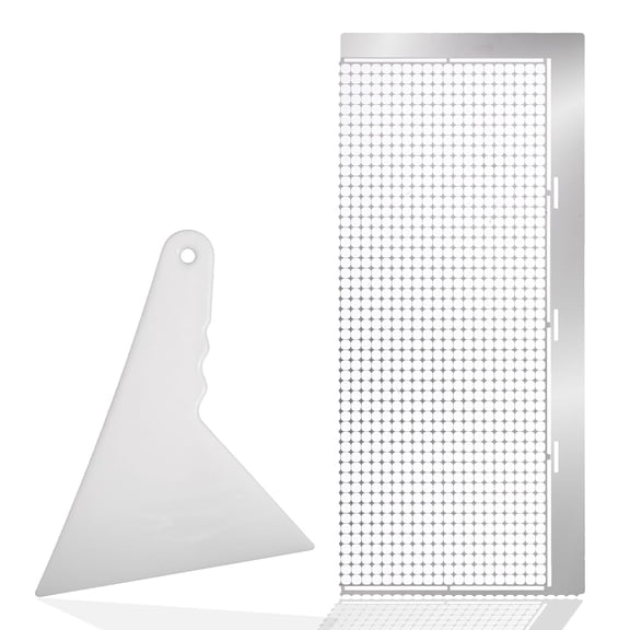 2 Pcs Stainless Steel Diamond Drawing Ruler Mesh Rulers Grid 5D Diamonds Drawing Ruler Tool with 1020 Blank Grids DIY Accessories for Round Full Partial Drill