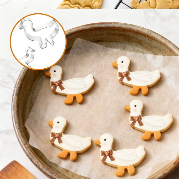 2 Pcs Stainless Steel Cookie Cutter Set Dishwasher Safe Biscuit Cutters Cute Funny Baking Dough Tools Cracker Cutter for Baker for Baking Pastry Birthday Decor()
