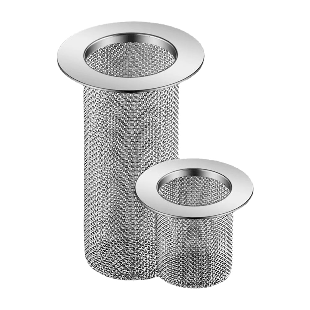 2 Pcs Stainless Steel Floor Drain Pipe Deodorant Restroom Garbage