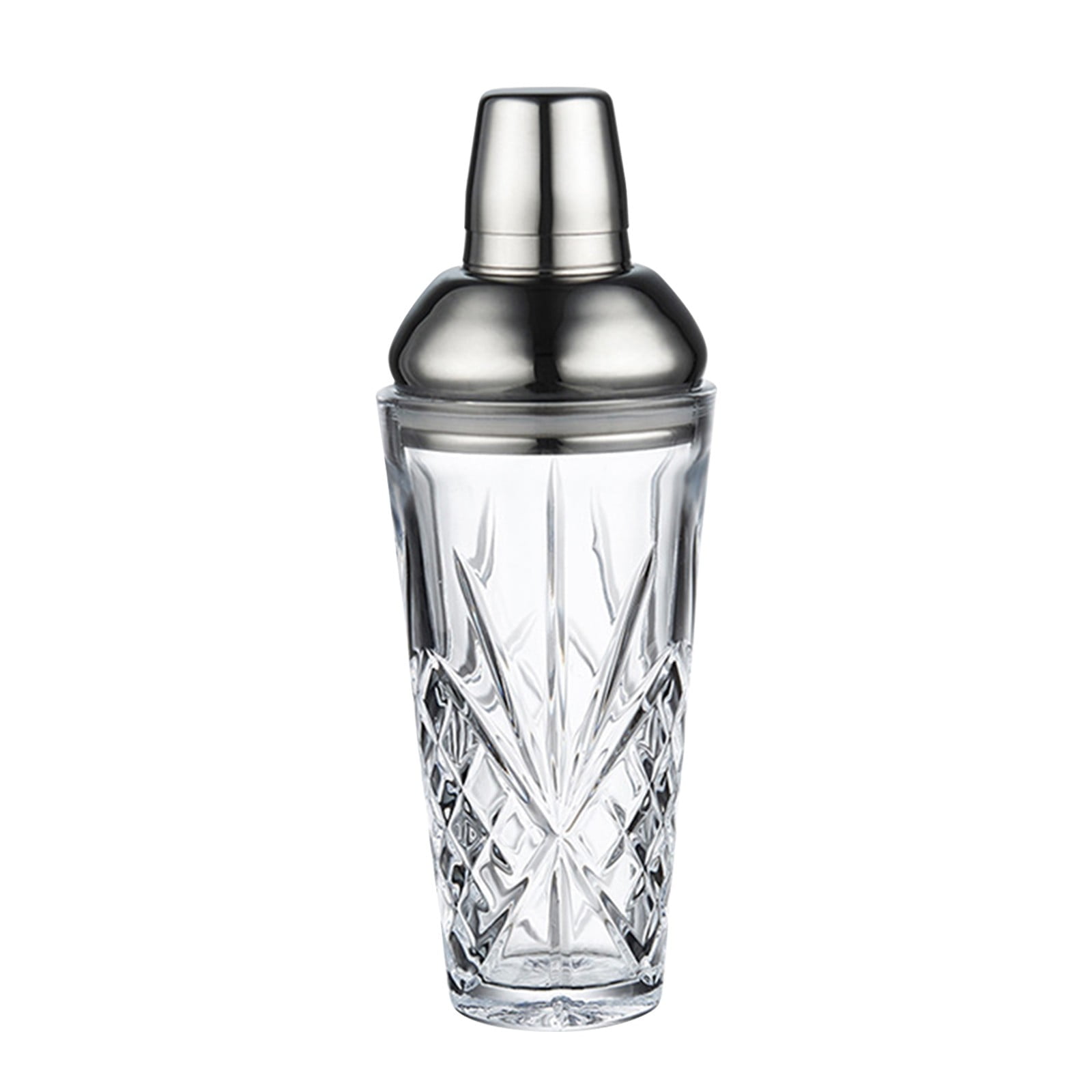 24oz Cocktail Shaker - 18/8 Stainless Steel Bartender Shaker With Built-in Strainer & 2 Pourers
