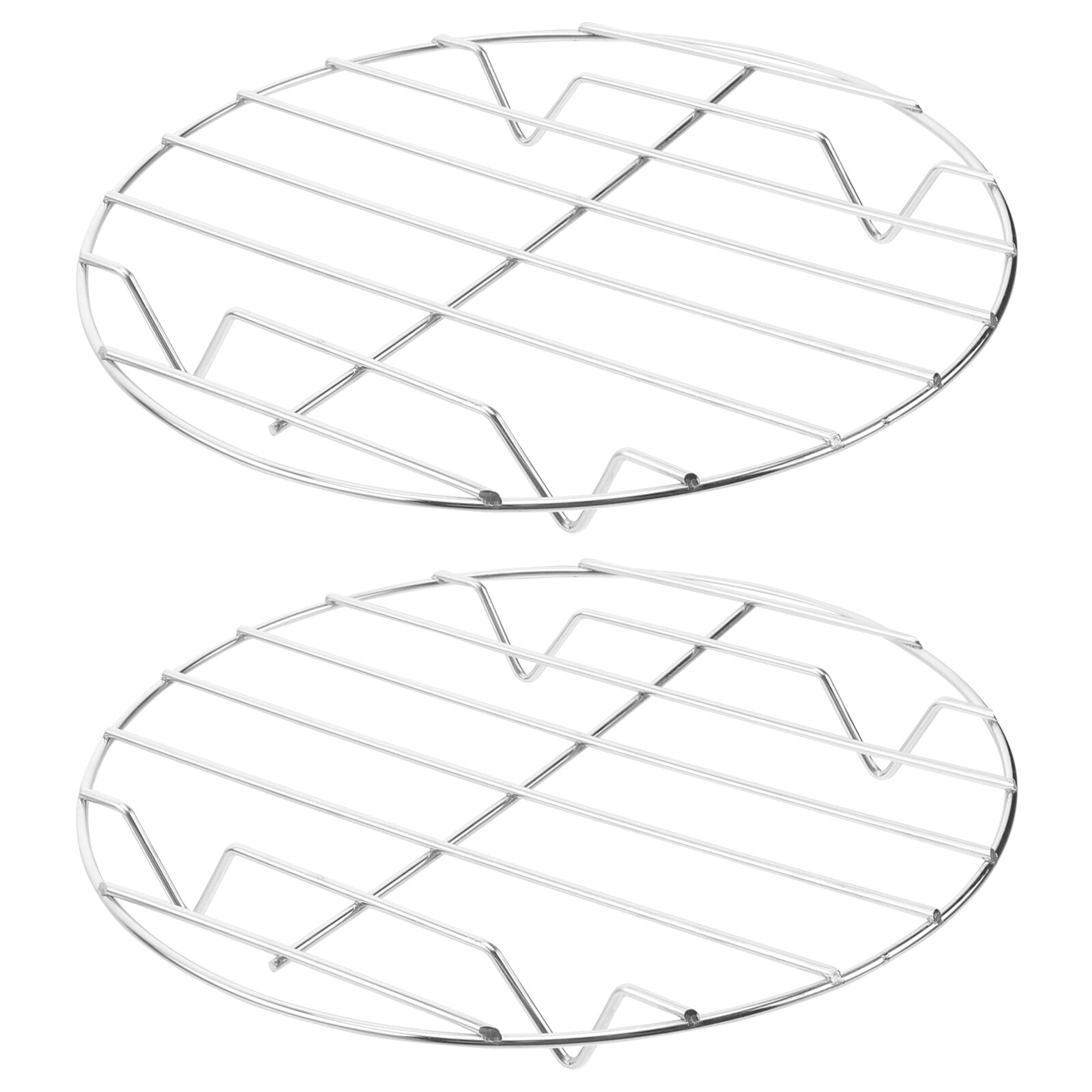 2 Pcs Stainless Steel Griddle Air Fryer Oven Grill Rib Holder for BBQ