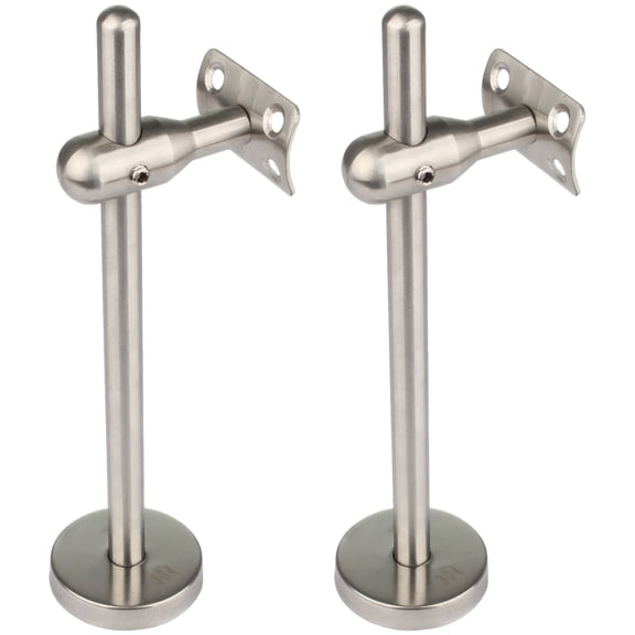 2 Pcs Stainless Steel Handrail Bracket Wall Adjustable, 7.9 in / 20 cm Extended Stair Handrail Bracket, Curved Design, Easy to Install, Anti-Rust for Home
