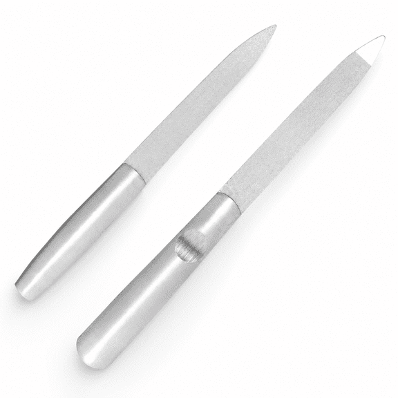 2 Pcs Stainless Steel Nail Files, Reusable Manicure Pedicure Tools