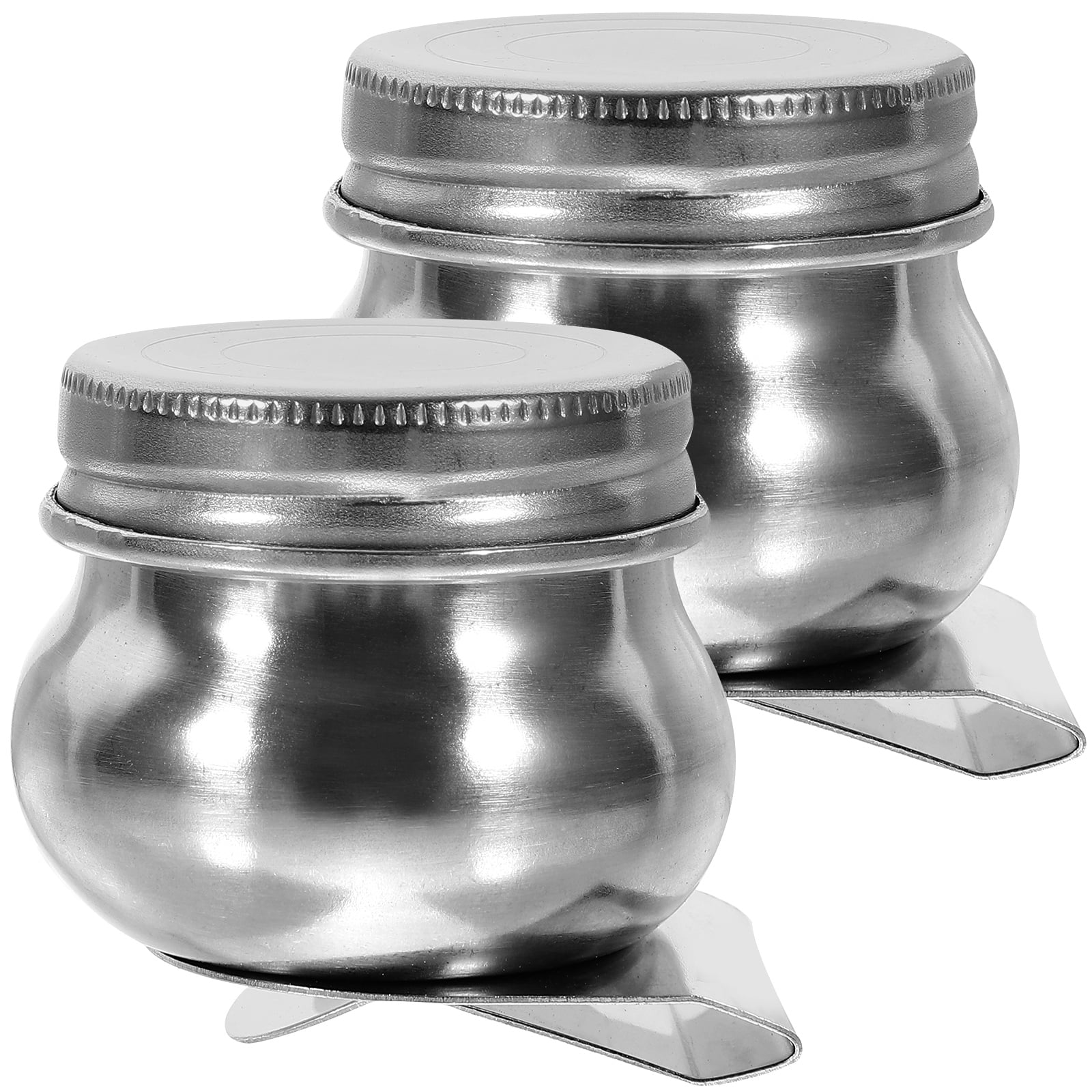 2 Pcs Stainless Steel Oil Paint Mixing Pot Painting Supplies Palette