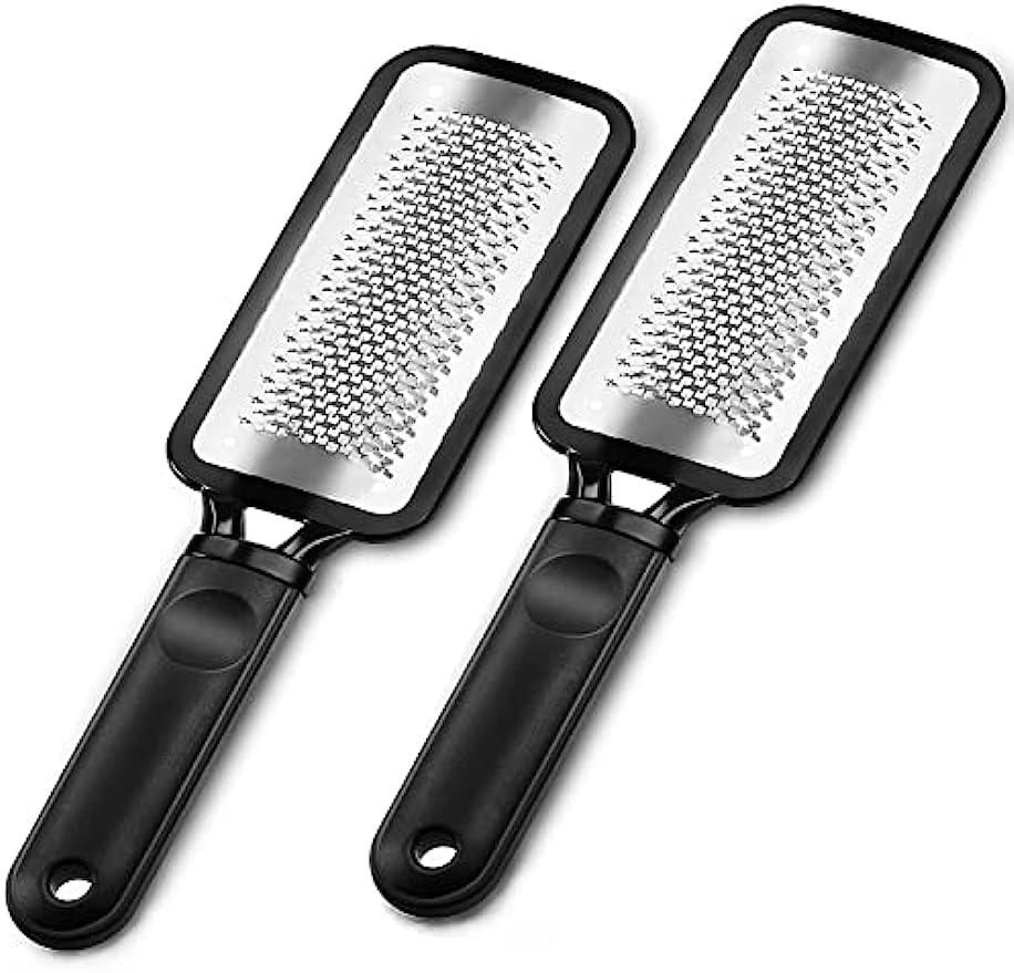 2 Pcs Stainless Steel Pedicure Callus Remover for Feet, Professional