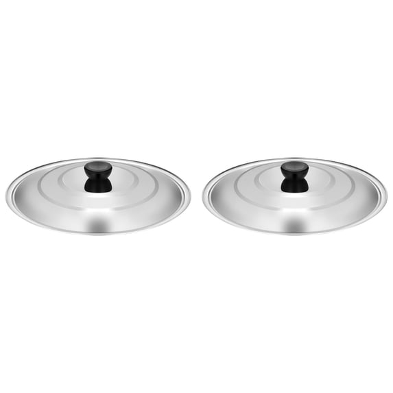 2 Pcs Stainless Steel Pot Lid 11. Inch with Knob, Multi Size Lid for Cast Iron Skillet and Frying Pan, Cooking Pot Cover Dishwasher Safe, Kitchen Cookware Accessories, Cookware
