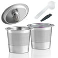 2 Pcs Stainless Steel Reusable K Cup for Keurig Coffee Makers