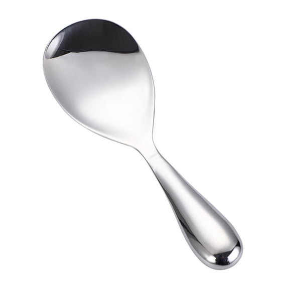 2 Pcs Stainless Steel Rice Spoon,Non-Stick Rice Serving Paddle Scratch-Resistant for Home Kitchen (Bright)