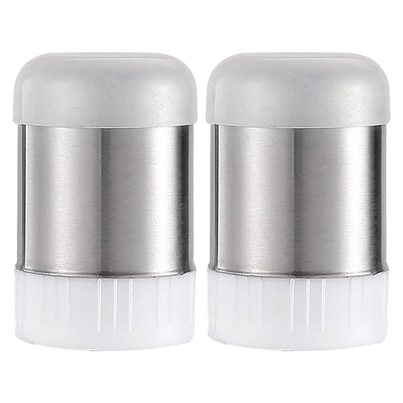 2 Pcs Stainless Steel Seasoning Bottle Spice Pepper Shakers Kitchen Utensils Container Salt Jars