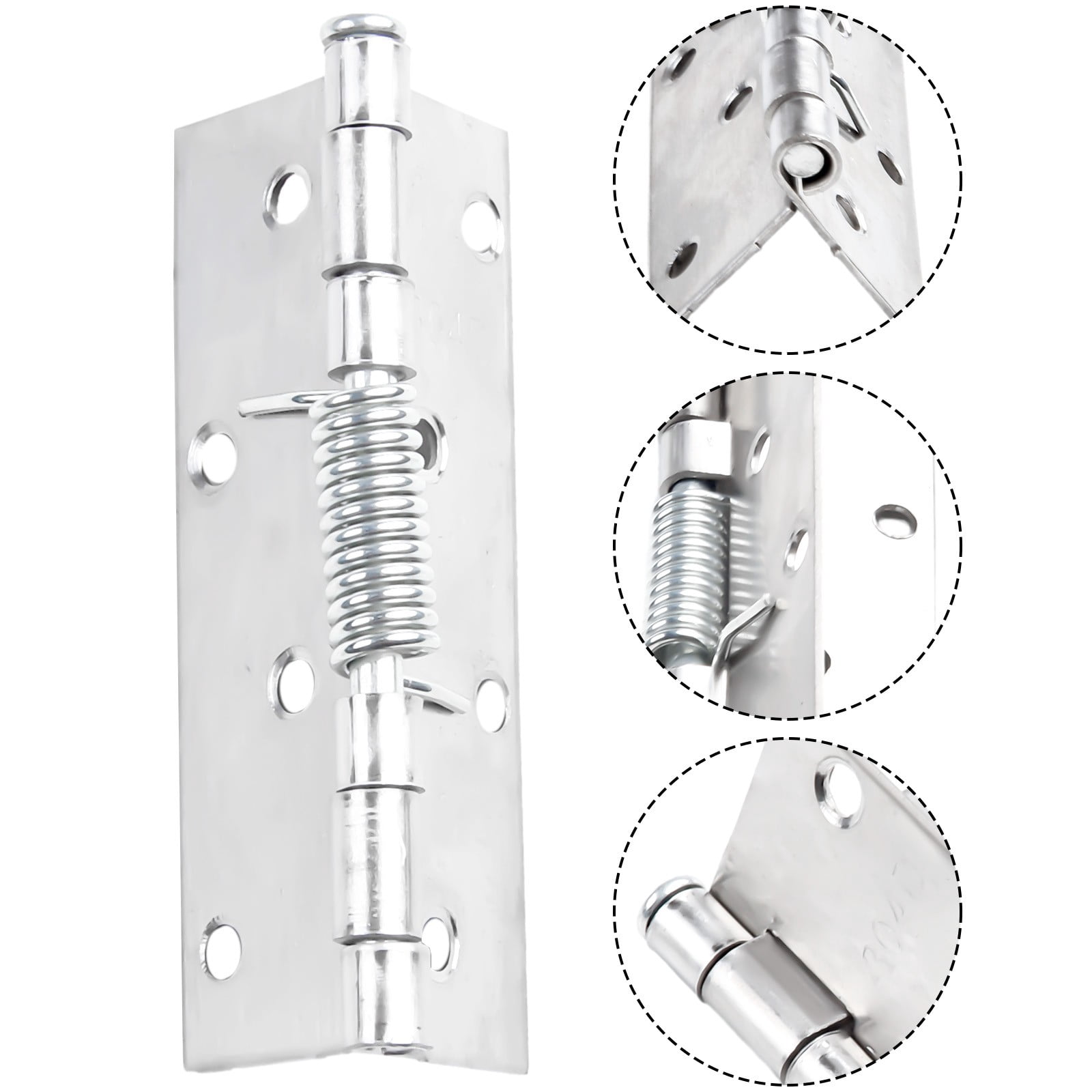 String Hinge 2 Pcs Stainless Steel Self Closing Spring Door Internal Hinge 6 ...