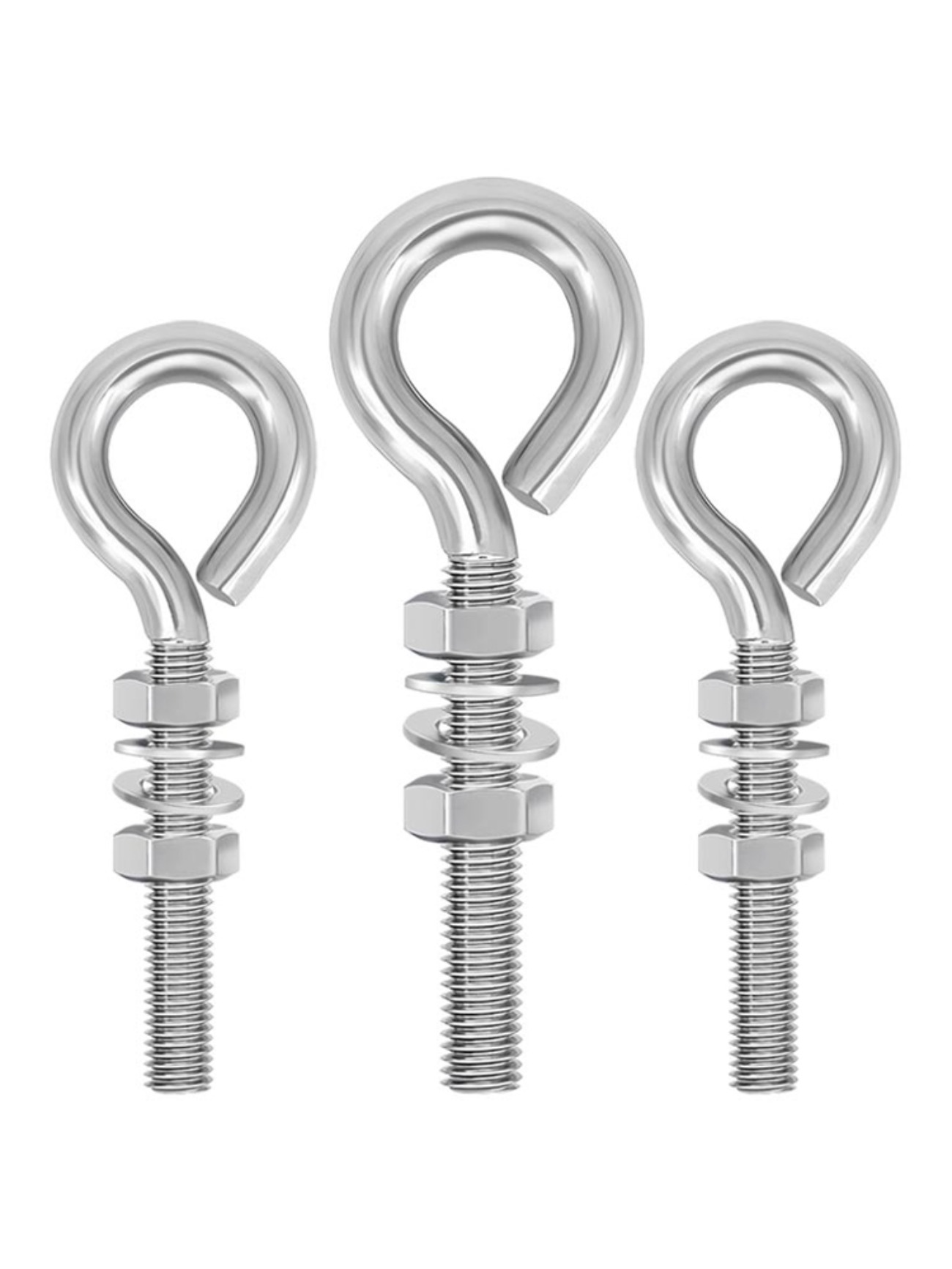 2 Pcs Stainless Steel Sheep Eye Machine Screws Rivets M8x80mm