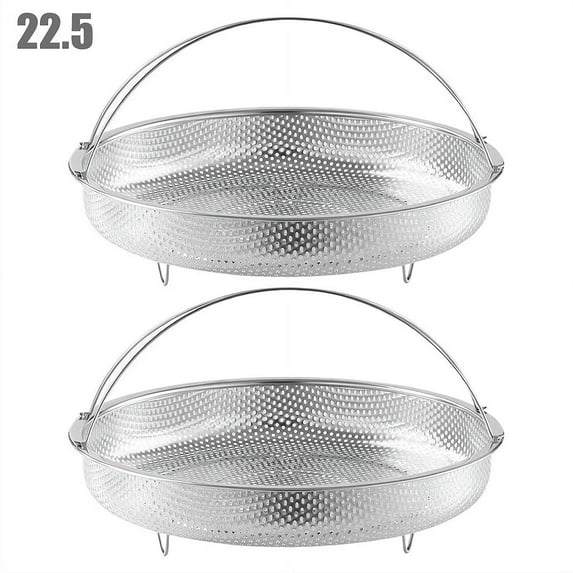 2 Pcs Stainless Steel Steamer with Handle, Vegetable Steamer Basket for Cooking, Food Steaming