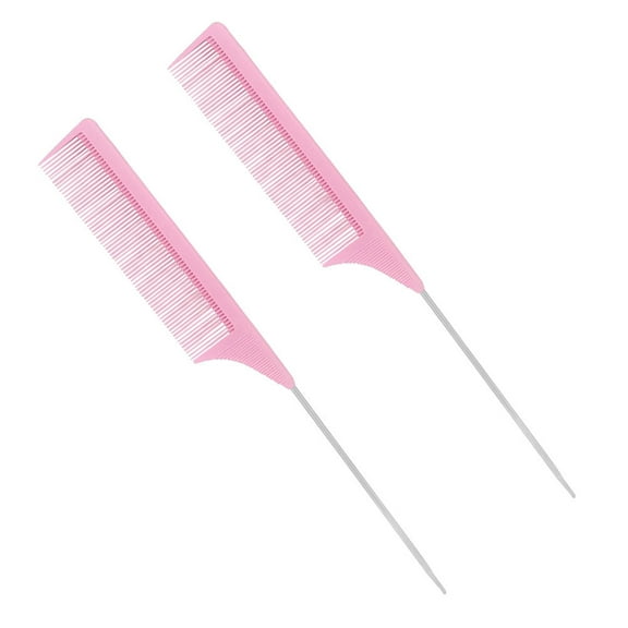 2 Pcs Stainless Steel Tail Comb Pick Teasing Pointed Gift for Friend Rat Parting