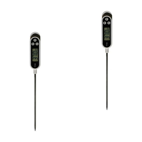 2 Pcs Digital Thermometer Temp Gauge Milk Frothing Thermometer Coffee Thermometer White Food Thermometer