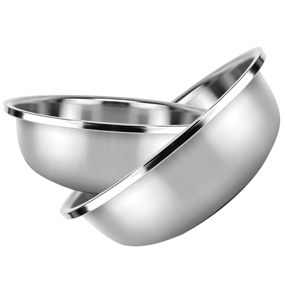 2 Pcs Stainless Steel Vegetable Basin Extra Large Mixing Bowl Big Bowls