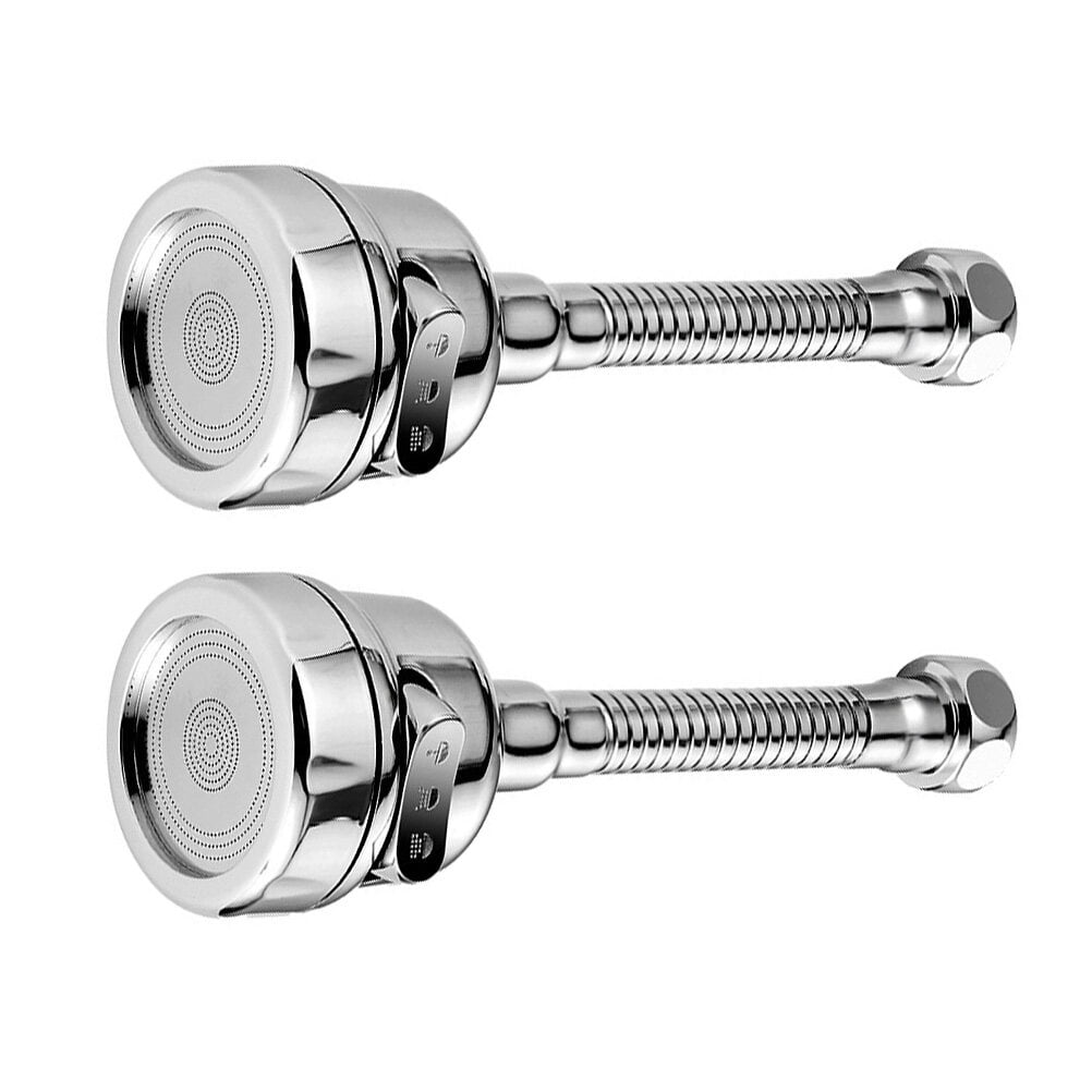 2 Pcs Stainless Tubing Anti Rust Faucet Shower Hose Sprinkler Head Extension Extender Water
