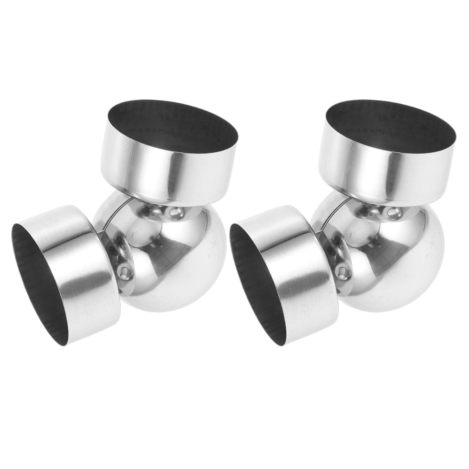 ifundom Handrail End Caps Balcony Silver Stainless Steel 2Pcs
