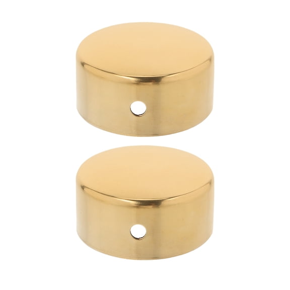 HINTRMENT 2Pcs Golden Stainless Steel Handrail End Caps Secure Fit Round Base for Stair Railings