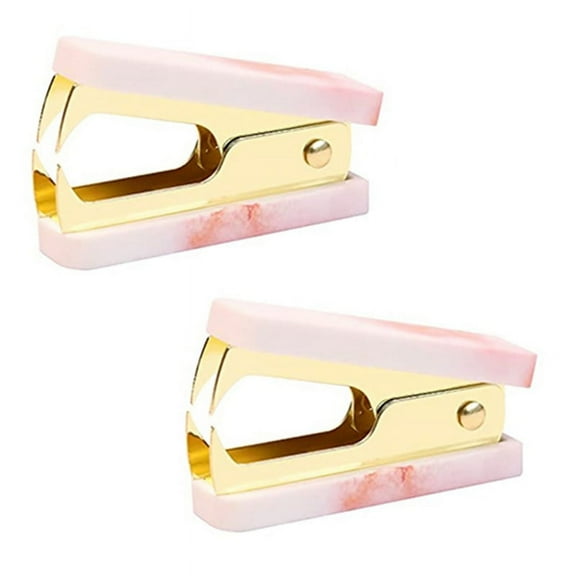 2 Pcs Staple Remover Marble Staple Remover Tool Portable Staple Puller with Lock, Office Desk Organizers and Accessories