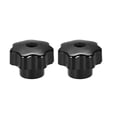 thumbnail image 1 of Uxcell 2 Pcs Star Knob Grip Handles Brass Insert Female Thread Black M8 x 48.5mm, 1 of 4