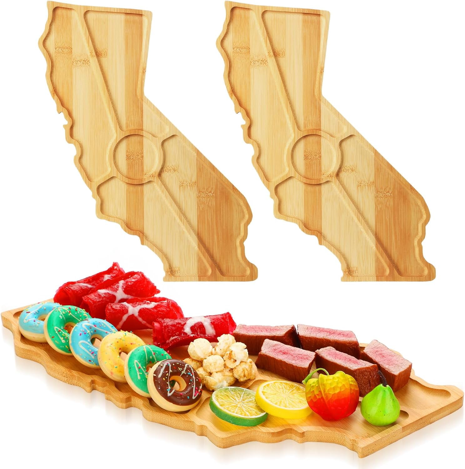 VELENTI Pickleball Paddle Snack Tray - Ceramic Divided Serving Platter With Dip Bowl | Unique Party Tray For Chips, Veggies & Dips (Blue)