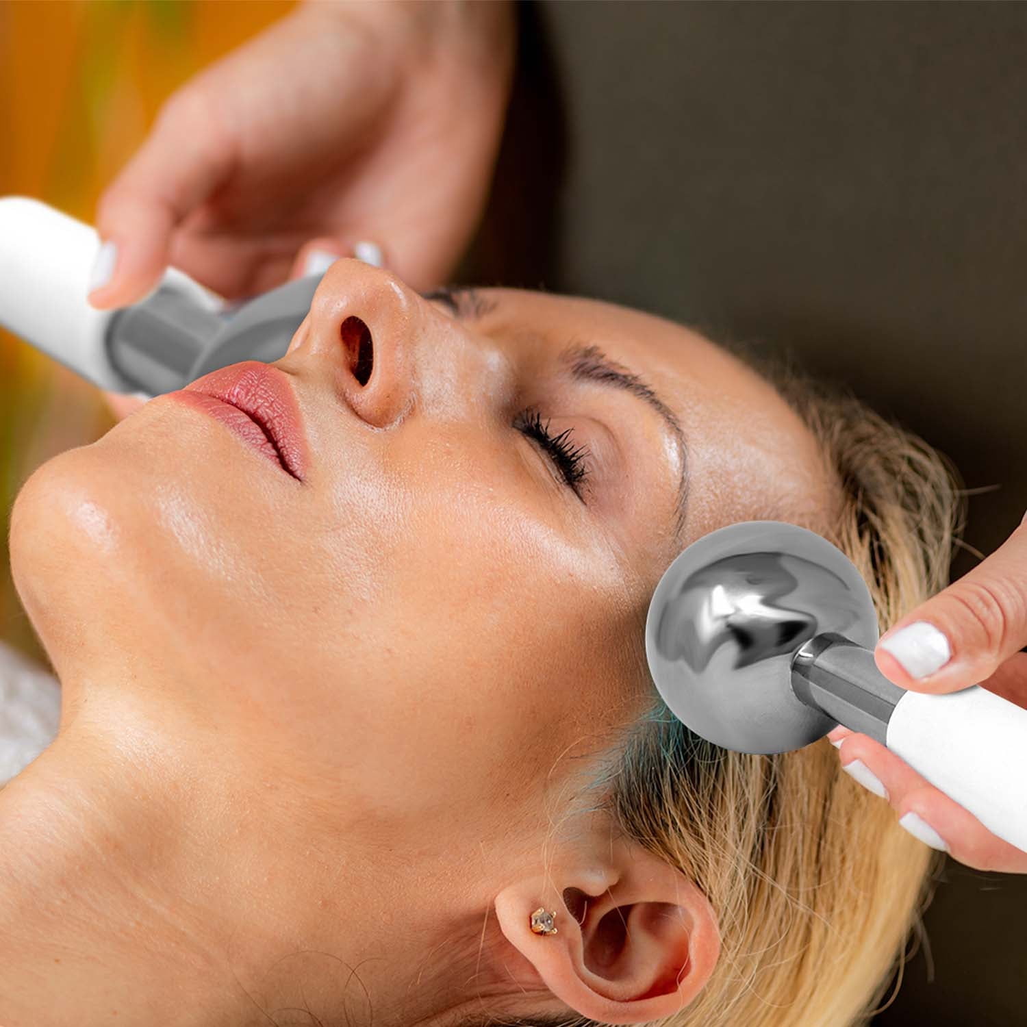 Appearus Stainless Steel Cooling Ice Globes Facial Massager Set, 2 Count (FR05x2)