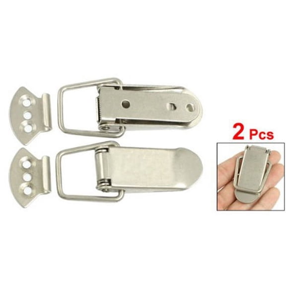 2 Pcs Steel Spring Toggle Draw Latch Catch for Cases Boxes Chests