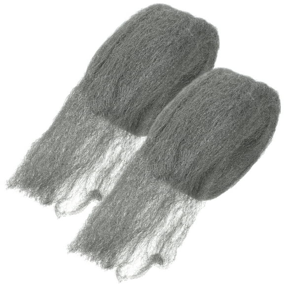2 Pcs Steel Wool Roll Coarse Wool Fabric Steel Wool for Glass Flexible Wool Fabric Tile Tools