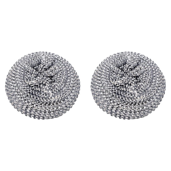 2 Pcs Steel Wool Scrubber Pads for Cleaning Dishes, Pans, Pots, Ovens, Grills, Sinks - Stainless Steel Scrubbers for Kitchen