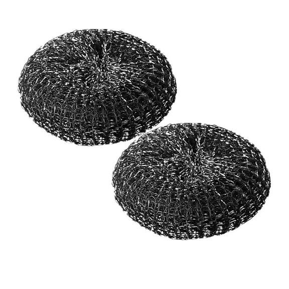 2 Pcs Steel Wool Scrubber Wire Sponge, Heavy-Duty Stainless Steel Wool Barbecue Grill Cleaning Scrubber Pads, Replacement Steel Wool Brush Head