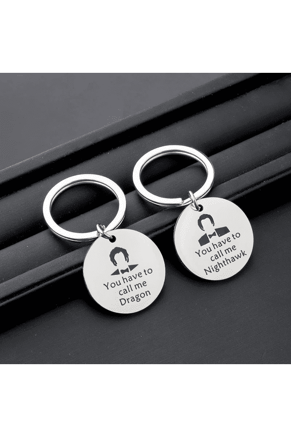 2 Pcs Step Brothe Inspired Gift Best Friends Keychain You have to call me Nighthawk/Dragon