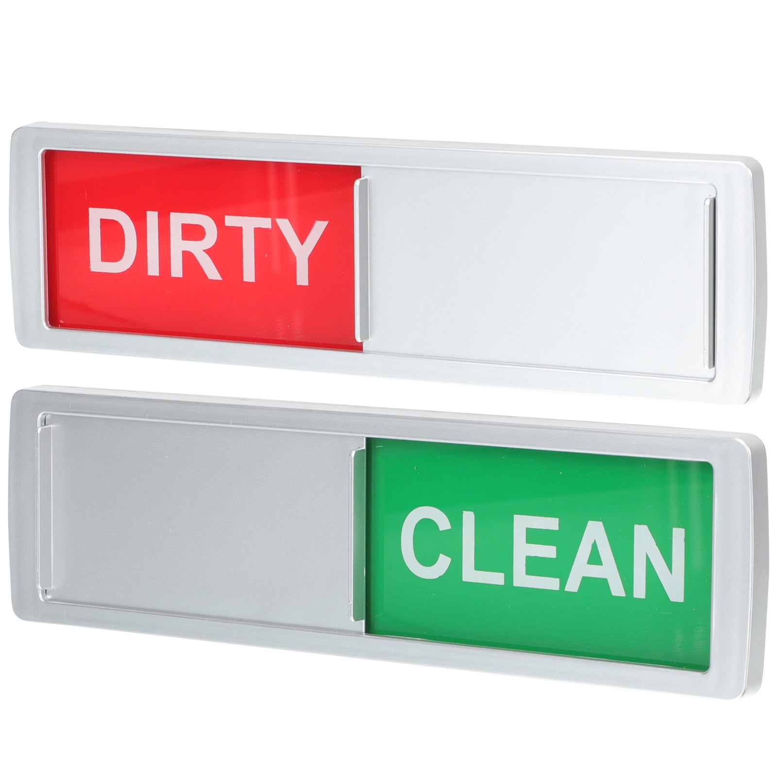 2 Pcs Sticker Dishwasher Indicator Notice Board Clean Sign