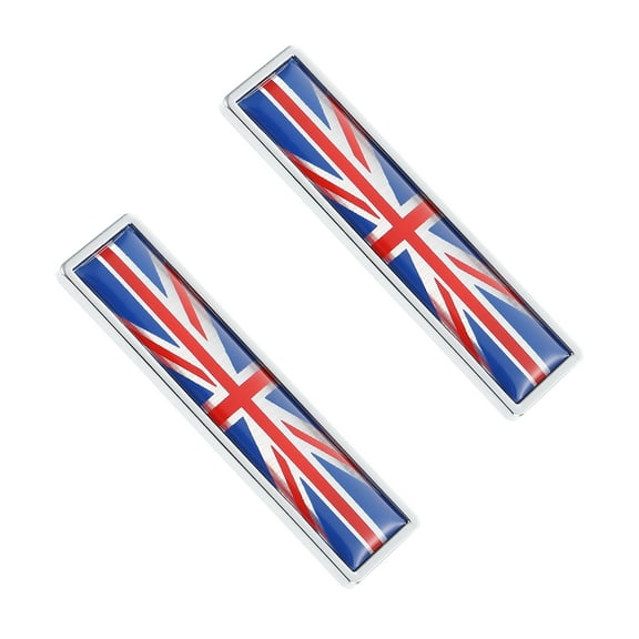TAILTOSS Flag Decal Vehicle Zinc Alloy 2Pcs 1 Car Owners Simple and Practical