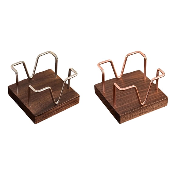 2 Pcs Sticky Note Holder Post It Note Dispenser Self Stick Note Pad Holder Desk Accessories Self Stick Note Pad Holder, Memo Pad Holder Dispenser Organizer for Office, 3.7"x3.7"x2", Silver&Rose Gold