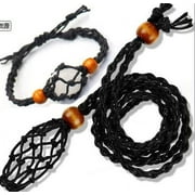 ROMANSA 2 Pcs Stone Holder Necklace Crystal Stone Necklace Holder For Pendant Jewelry Making